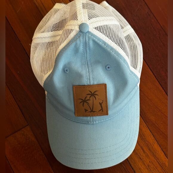 The Players Mesh Trucker Hat Limited Edition Patch Blue White Unisex Adjustable - Picture 1 of 5
